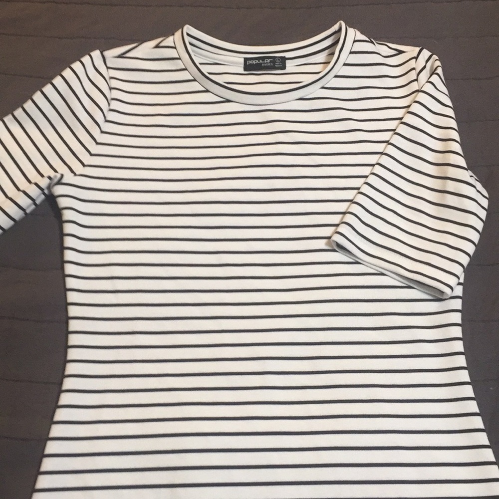 White/Black Striped Dress